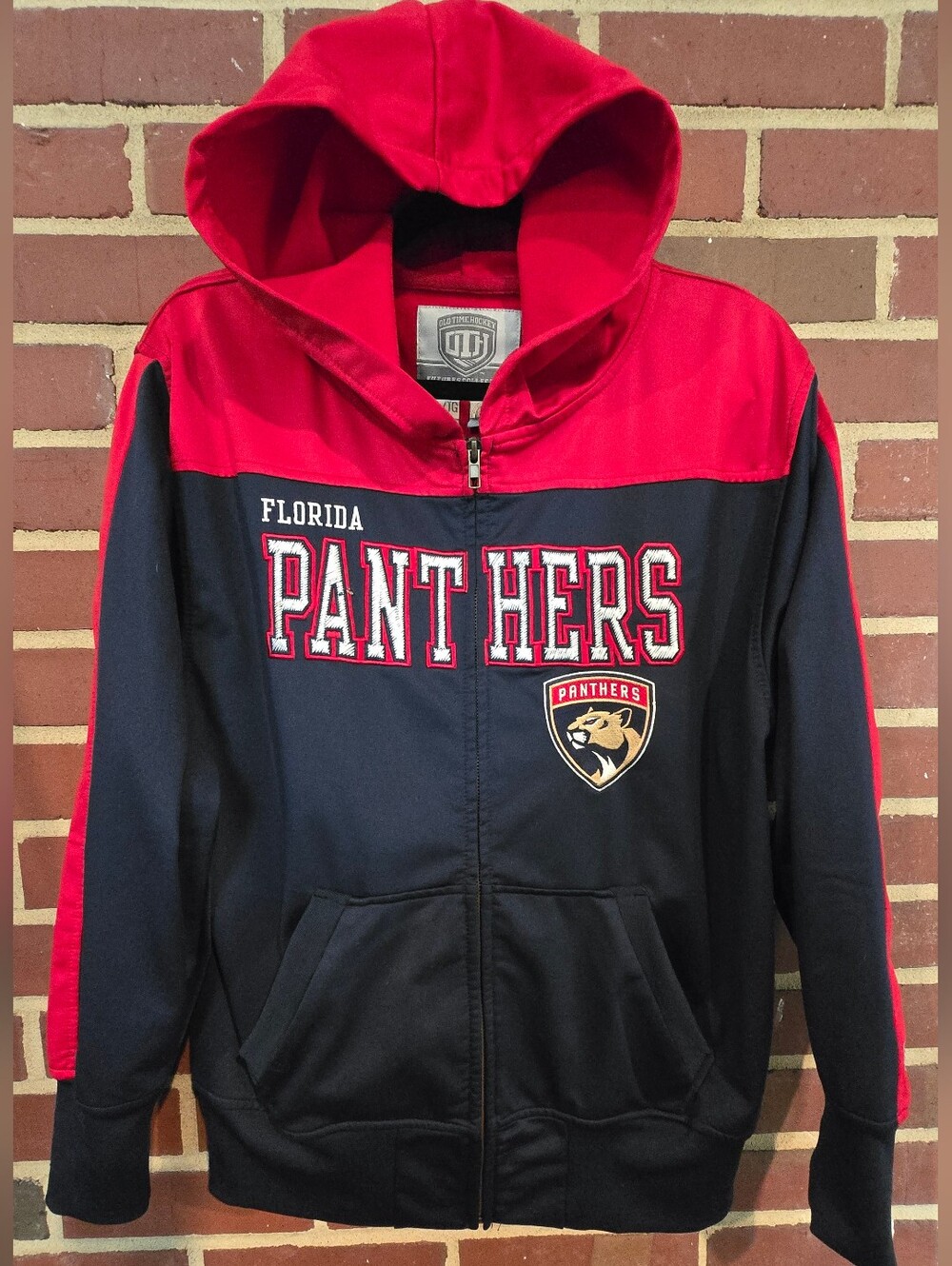 Florida Panthers Youth XL Full Zip Hoodie Red Black NHL Hockey Jacket OTH